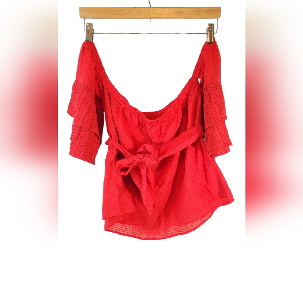 Suboo Off Shoulders Top Ruffle Sleeve - Picture 2 of 16